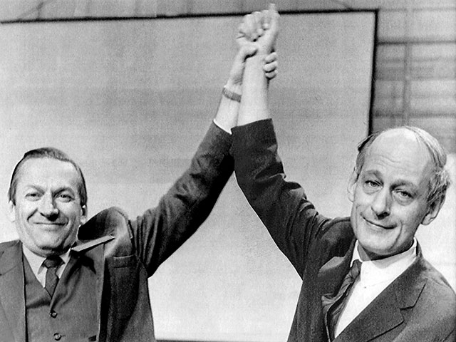 Gilles Grégoire and René Lévesque