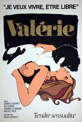 Poster for the film Valérie by producer Denis Héroux