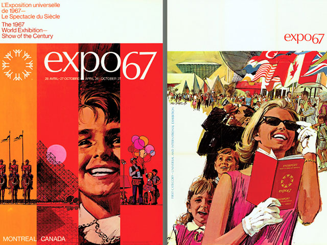 Posters of the Montréal World Fair in 1967