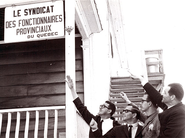Opening of the office of the Syndicat des fonctionnaires provinciaux du Québec, Lasarre section in 1967