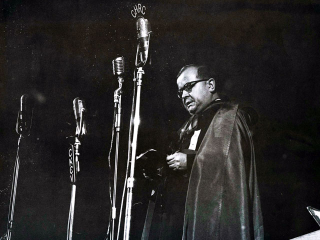 Allocution de Mgr Alphonse-Marie Parent, recteur de l'Université Laval, lors de l'inauguration du pavillon Louis-Jacques-Casault, le 8 décembre 1954